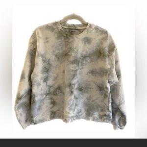 Madewell green tie dye sweater